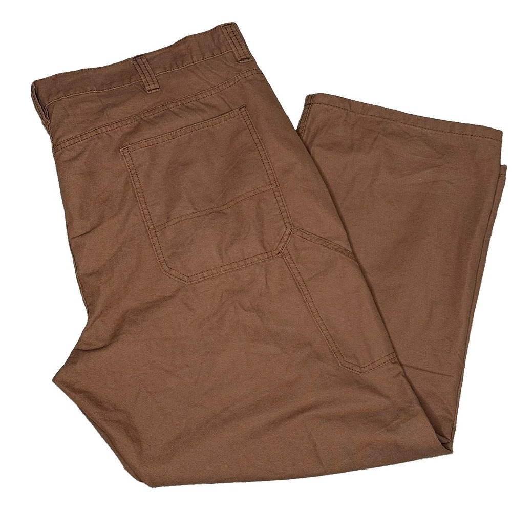 Blue Mountain Work Pants Mens 44X30 Brown Carpenter Utility 100% Cotton Canvas